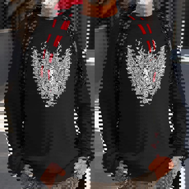 Horned Evil Angel Goth Satanic Halloween Gothic Costume Halloween Funny Gifts Sweatshirt Gifts for Old Men