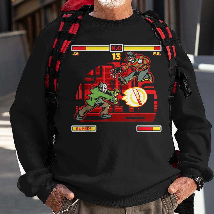 Horror Movie Videogame Lazy Halloween Costume Funny Gamer Halloween Funny Gifts Sweatshirt Gifts for Old Men