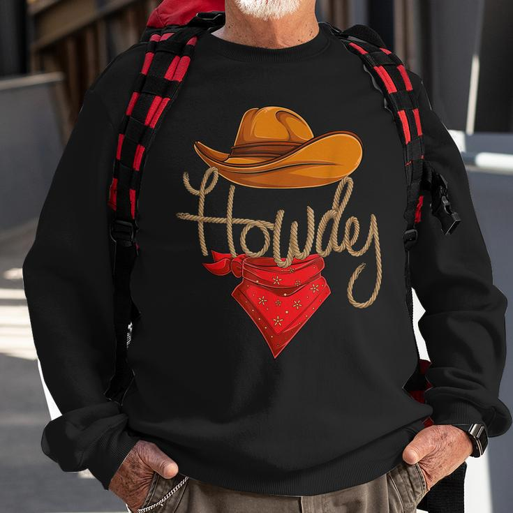 Howdy Cowboy Cowgirl Western Country Rodeo Howdy Men Boys Sweatshirt Gifts for Old Men