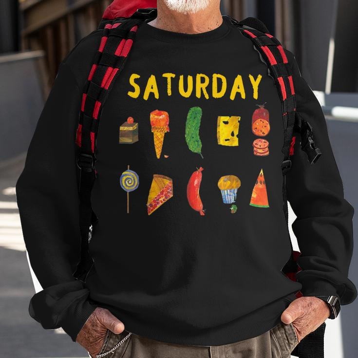 Hungry Caterpillars Saturday Fruit Lover Vegan Sweatshirt Gifts for Old Men