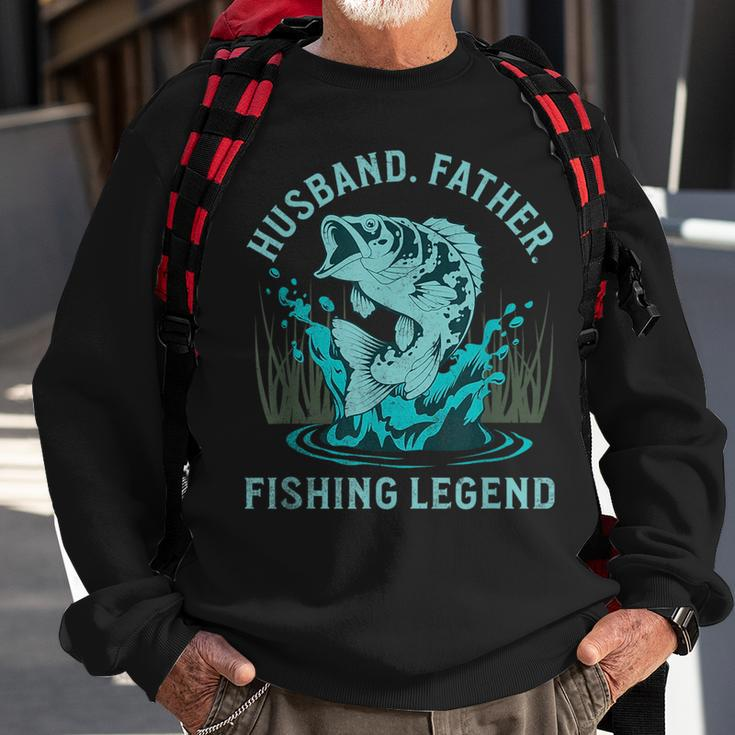 Husband Father Fishing Legend Funny Fisherman Quote Dad Joke Sweatshirt Gifts for Old Men