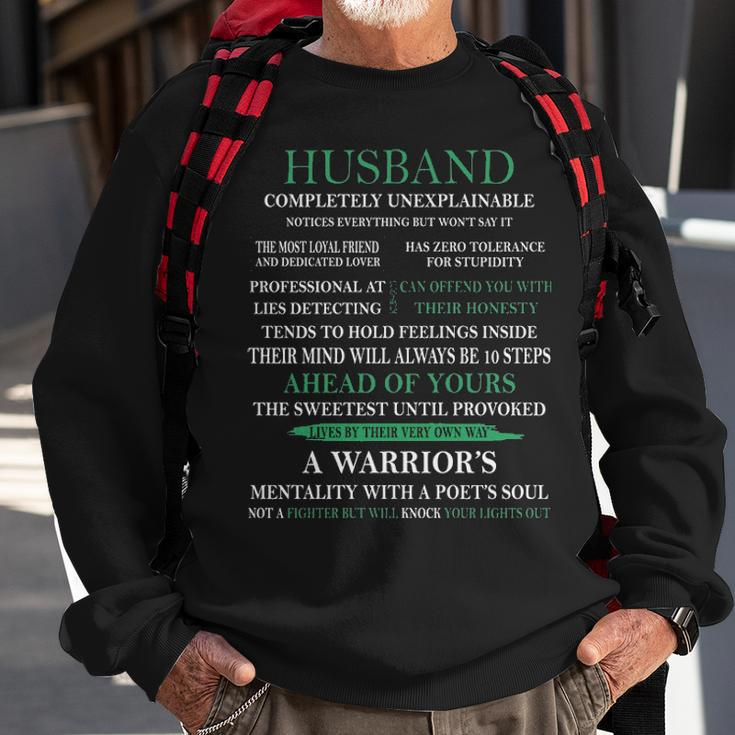 Husband Name Gift Husband Completely Unexplainable Sweatshirt Gifts for Old Men