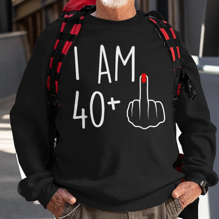 I Am 40 Plus 1 Middle Finger For A 41St Birthday Sweatshirt Gifts for Old Men