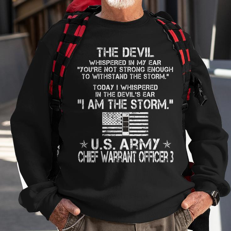 I Am The Storm Us Army W3 Chief Warrant Officer 3 Sweatshirt Gifts for Old Men