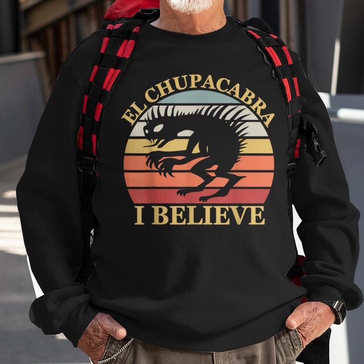 I Believe In El Chupacabra Urban Legends And Mystery Fans Believe Funny Gifts Sweatshirt Gifts for Old Men