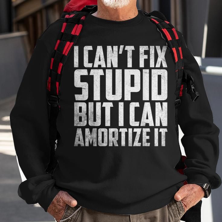 I Cant Fix Stupid But I Can Amortize It Accounting Sweatshirt Gifts for Old Men