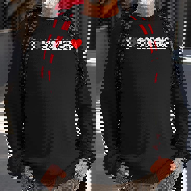 I Heart Corgis I Love Corgis Cute Red Heart Corgi Lover Sweatshirt Gifts for Old Men