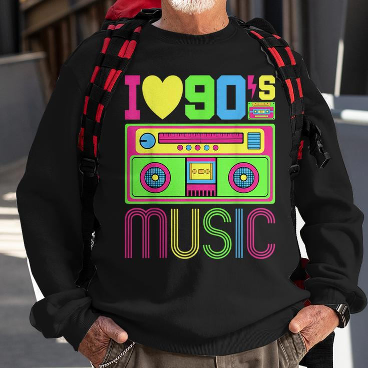I Love 90S Music 1990S Style Hip Hop Outfit Vintage Nineties 90S Vintage Designs Funny Gifts Sweatshirt Gifts for Old Men