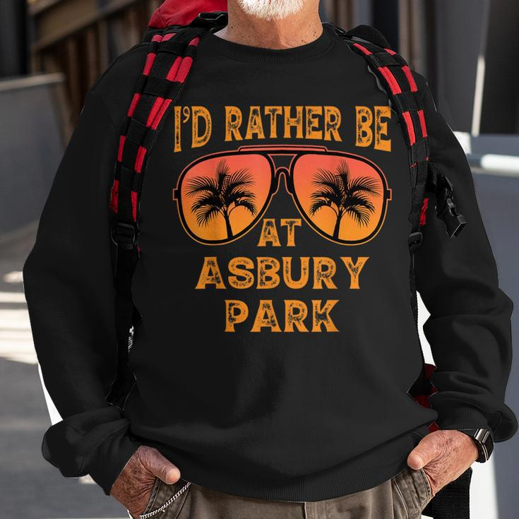 I'd Rather Be At Asbury Park New Jersey Vintage Retro Sweatshirt Gifts for Old Men