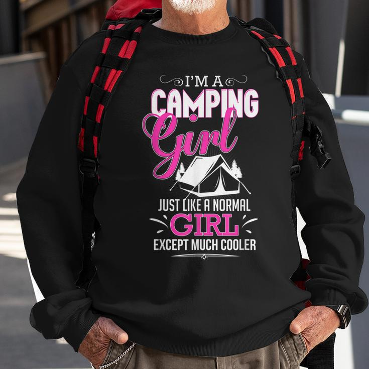 Im A Camping Girl Funny Cool Pink Tent Camper Sweatshirt Gifts for Old Men
