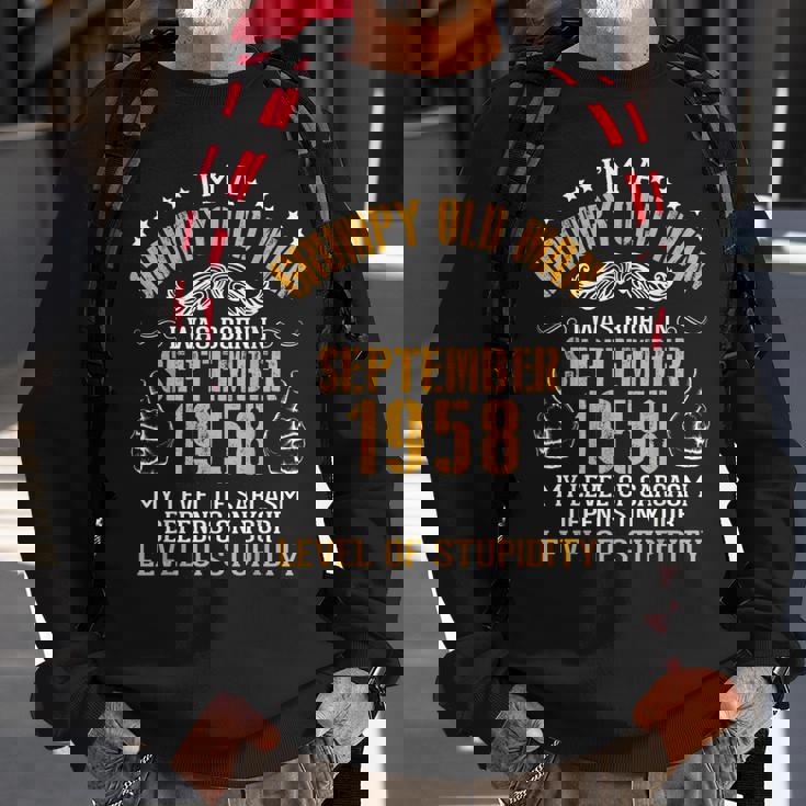 Im A Grumpy Old Man I Was Born In September 1958 Birthday Sweatshirt Gifts for Old Men
