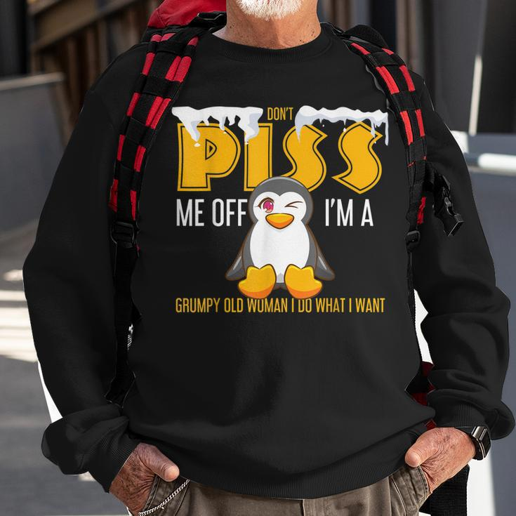 Im A Grumpy Old Woman I Do What I Want Funny Penguin Gifts Sweatshirt Gifts for Old Men