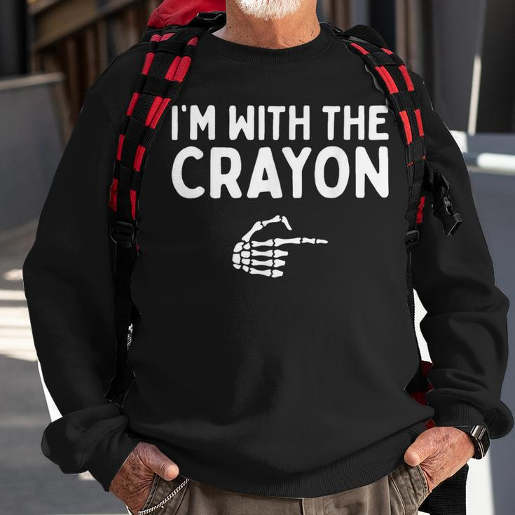 I'm With The Crayon Halloween Costume Matching Couples Sweatshirt Gifts for Old Men