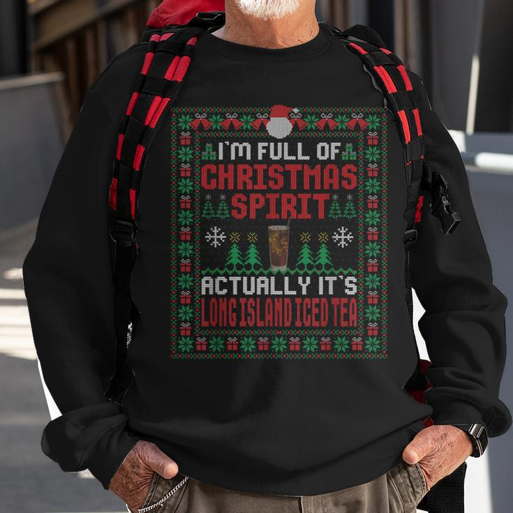 I'm Full Of Christmas Spirit Long Island Iced Tea Cocktail Sweatshirt Gifts for Old Men
