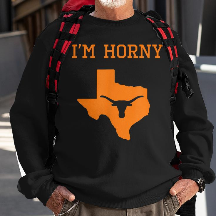 I'm Horny Texas Merch Sweatshirt Gifts for Old Men
