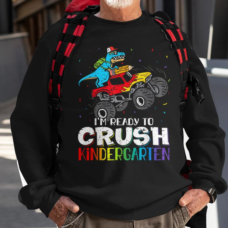 Im Ready To Crush Kindergarten Back To School Dinosaur Boys Sweatshirt Gifts for Old Men
