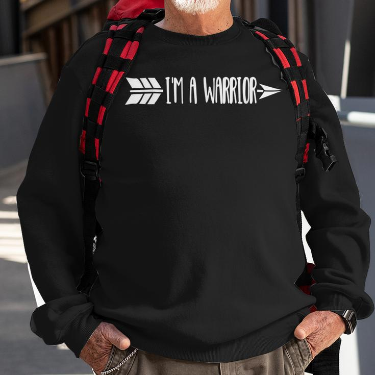 I'm A Warrior Positive Affirmation Inspirational Sweatshirt Gifts for Old Men