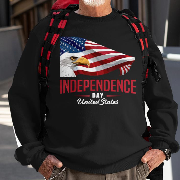 Independence Day 4Th July Flag Patriotic Eagle Sweatshirt Gifts for Old Men