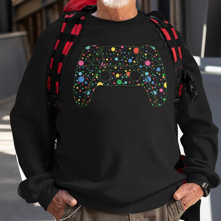 International Dot Day Gaming Controller Dots Boys Toddler Sweatshirt Gifts for Old Men