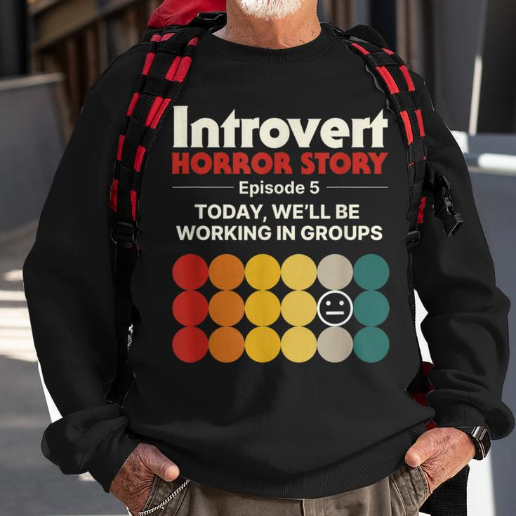 Introvert Horror Story Antisocial Vintage Geek Geek Sweatshirt Gifts for Old Men