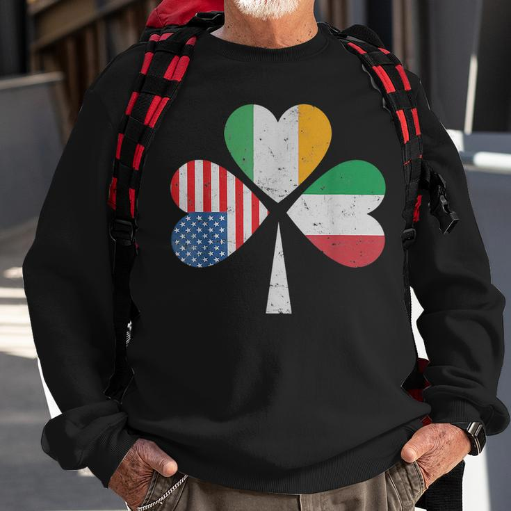 Irish Italian American Flag Ireland Italy Usa Patricks Day Sweatshirt Gifts for Old Men