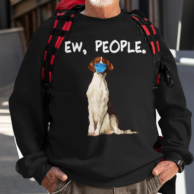 Irish Red And White Setter Ew People Dog Wearing Face Mask Sweatshirt Gifts for Old Men