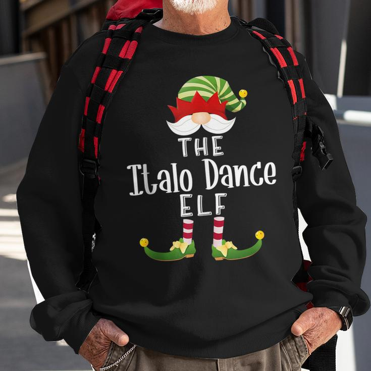 Italo Dance Elf Group Christmas Pajama Party Sweatshirt Gifts for Old Men