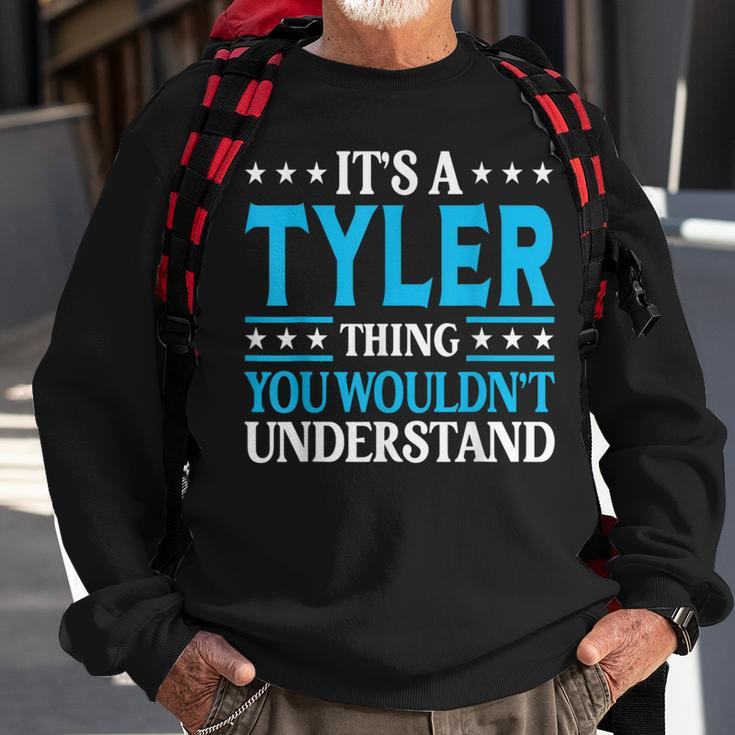It's A Tyler Thing Surname Team Family Last Name Tyler Sweatshirt Gifts for Old Men