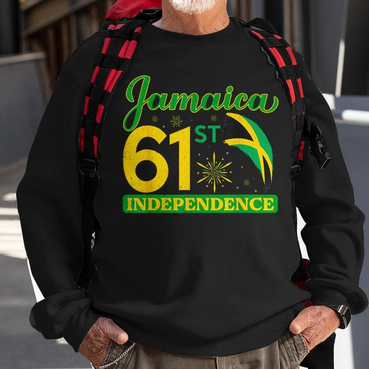 Jamaica 61St Independence Day Celebration Jamaican Flag Sweatshirt Gifts for Old Men