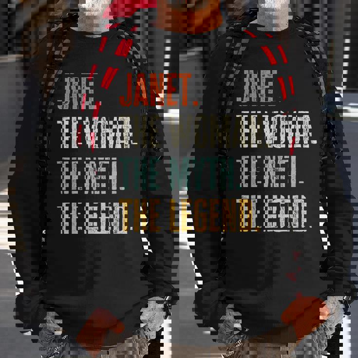 Janet The Best Woman Myth Legend Funny Best Name Janet Sweatshirt Gifts for Old Men
