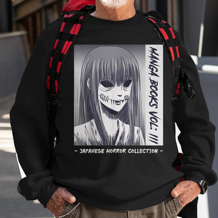 Japanisches Horror Zwei Gesichter Yurei Bakemono Obake Horror Sweatshirt Gifts for Old Men