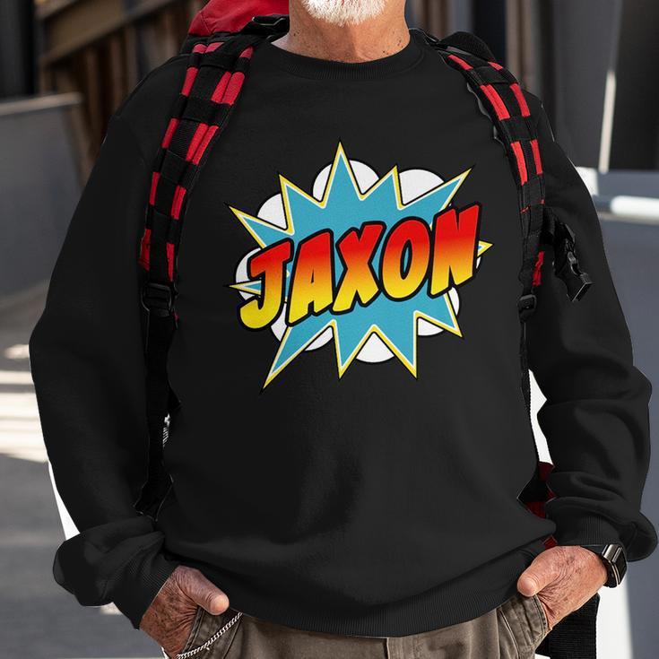Jaxon Name Comic Book Superhero Gift For Mens Sweatshirt Gifts for Old Men