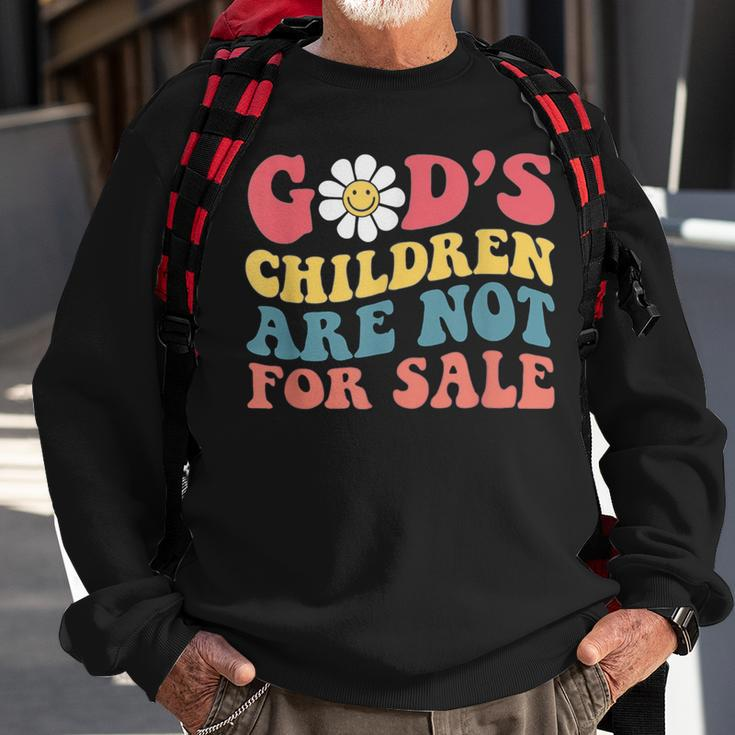 Jesus Christ Gods Children Are Not For Sale Christian Faith Christian Gifts Sweatshirt Gifts for Old Men