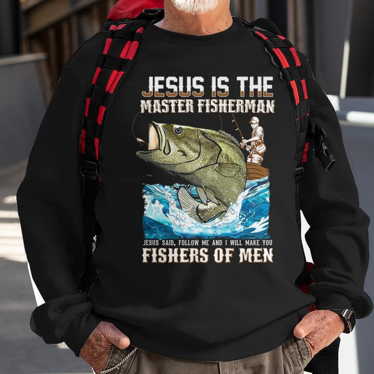 Jesus Fisher Of Bible Verse Fishing Dad Grandpa Sweatshirt Gifts for Old Men