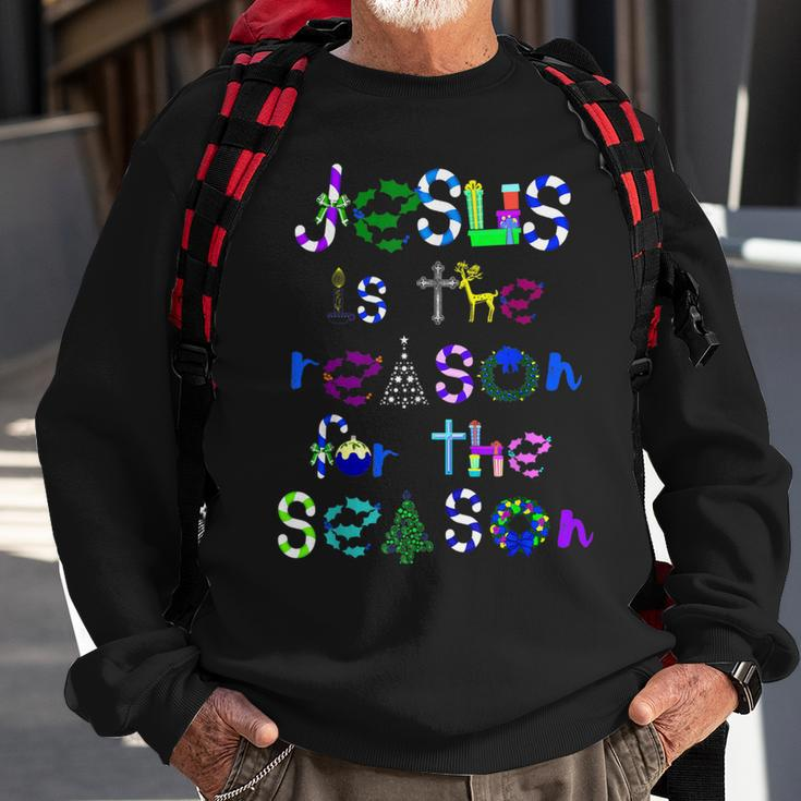 Jesus Is The Reason For The Season Cute Christmas Sweatshirt Gifts for Old Men