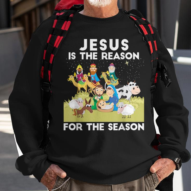 Jesus Is The Reason For The Season Faith In God Christmas Sweatshirt Gifts for Old Men