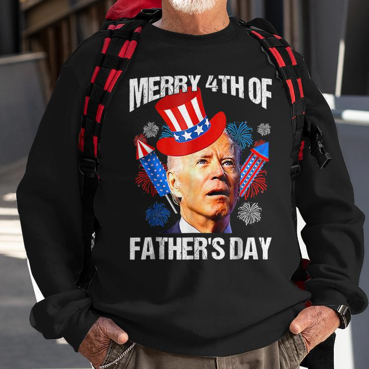 Joe Biden Confused Merry 4Th Of Fathers Day Fourth Of July Sweatshirt Gifts for Old Men
