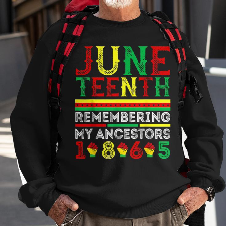 Junenth 1865 Remembering My Ancestors Junenth Sweatshirt Gifts for Old Men