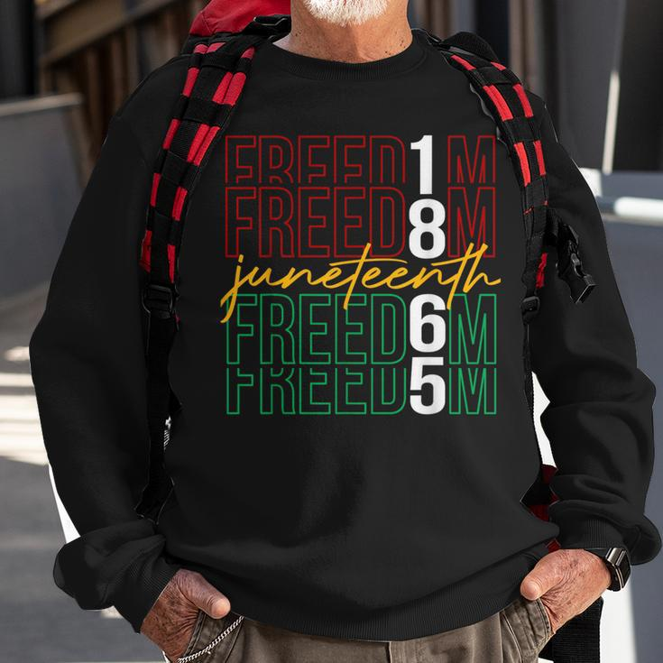 Junenth Black Freedom 1865 African American Sweatshirt Gifts for Old Men
