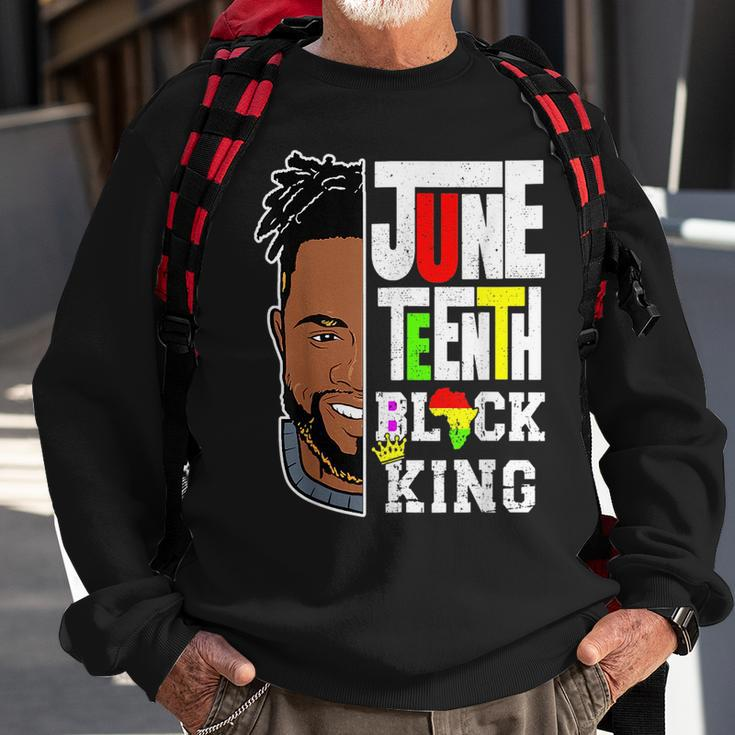 Junenth Black King Melanin Father Day Men Son Dad Boys Sweatshirt Gifts for Old Men
