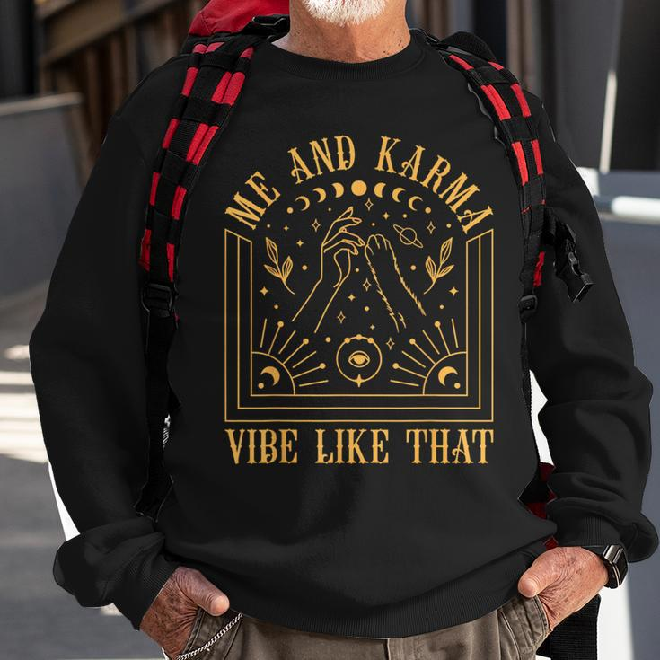 Me And Karma Vibe Like That Cat Moon At-Midnight Cute Sweatshirt Gifts for Old Men