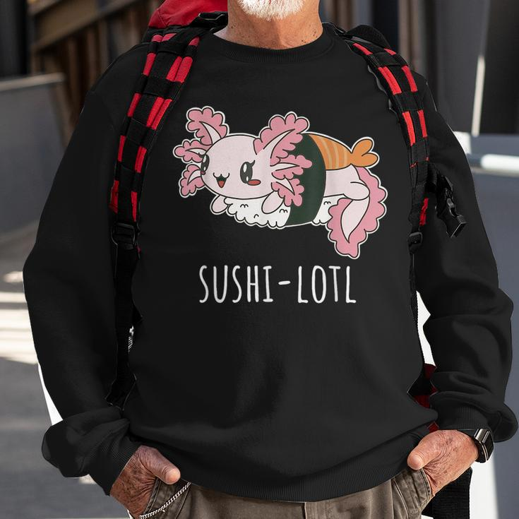 Kawaii Axolotl Cute Japanese Sushi Sweatshirt Gifts for Old Men