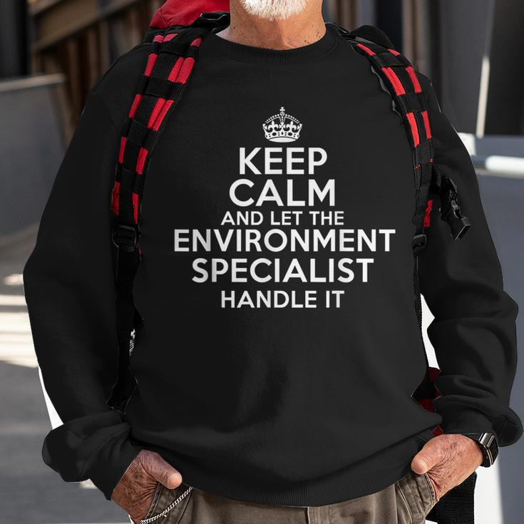 Keep Calm And Let The Environmental Specialist Handle It Sweatshirt Gifts for Old Men