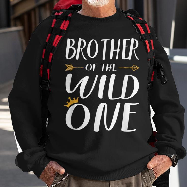 Kids Funny Brother Of The Wild One Thing 1St Birthday Funny Gifts For Brothers Sweatshirt Gifts for Old Men