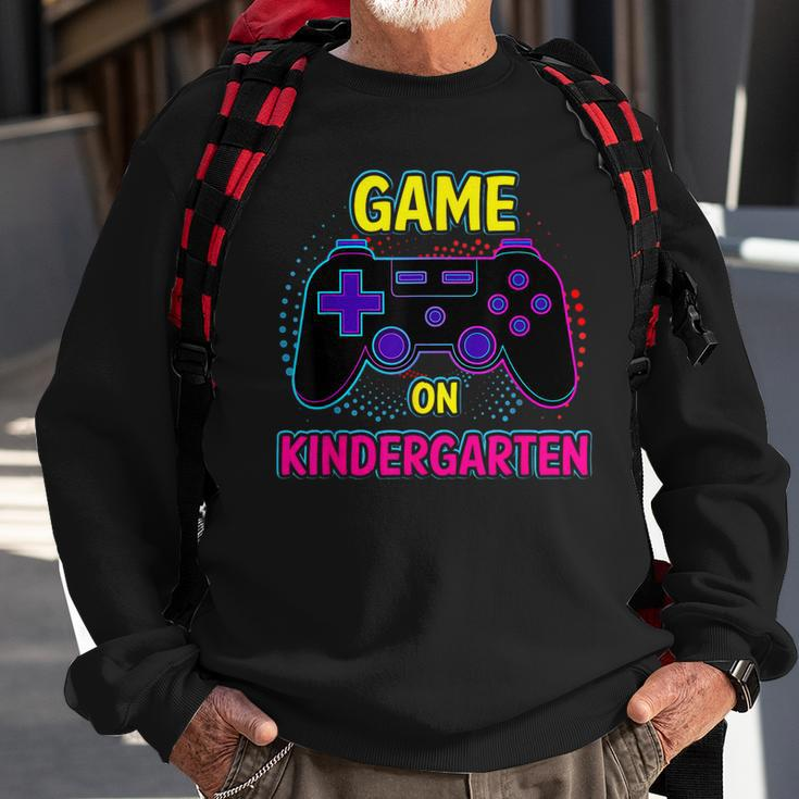 Kindergarten Funny Game On Back To School Video Gamer Sweatshirt Gifts for Old Men