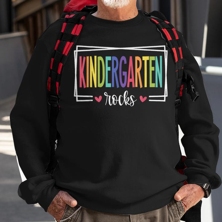 Kindergarten Rocks First Day School Welcome Back To School Sweatshirt Gifts for Old Men