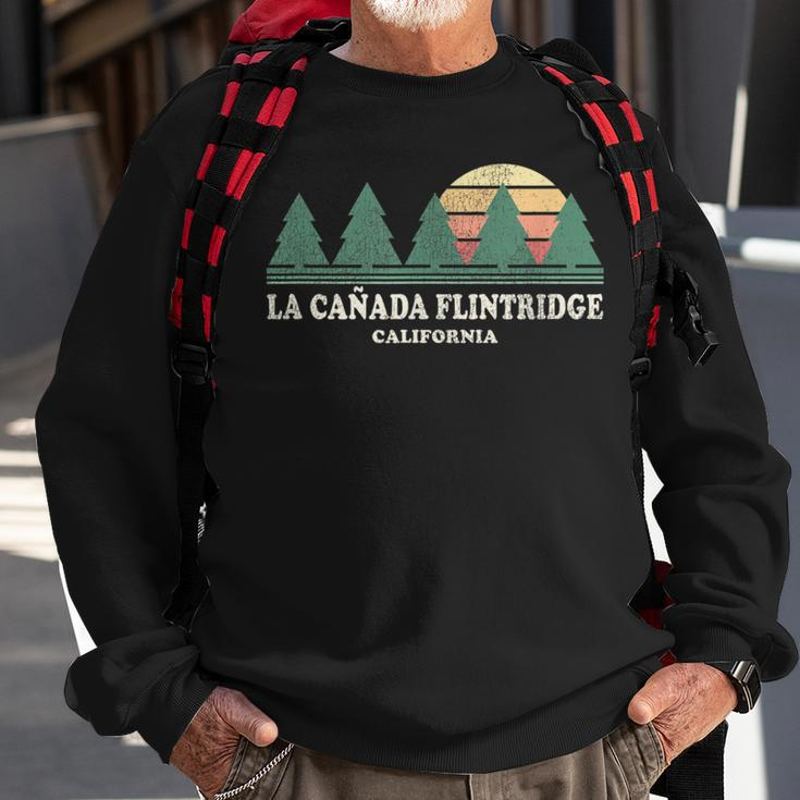 La Canada Flintridge Ca Vintage Throwback Retro 70S Desi Sweatshirt Gifts for Old Men