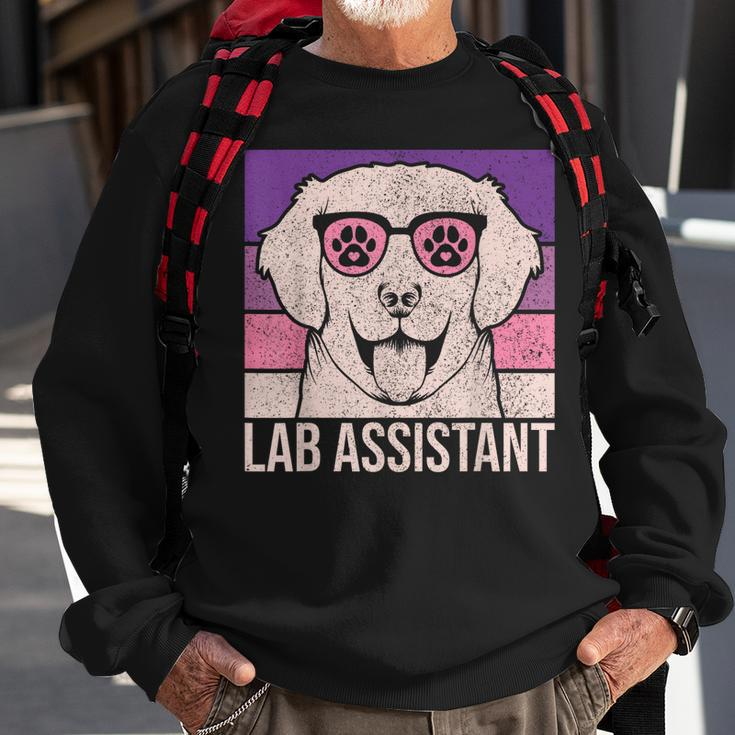 Lab Assistant Dog Lover Owner Pet Animal Labrador Retriever Sweatshirt Gifts for Old Men