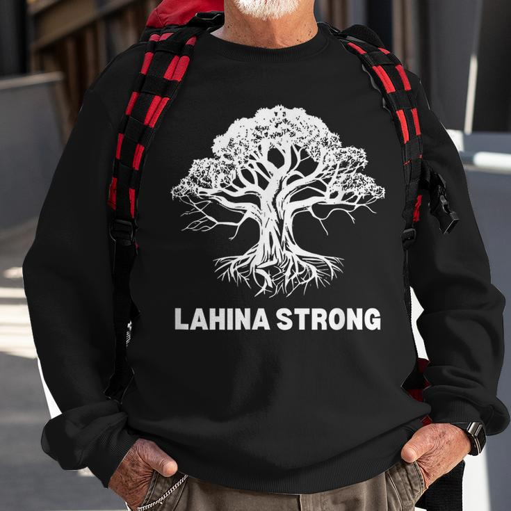 Lahina Strong Maui Banyan Tree Wildfire Hawaii Fire Survivor Sweatshirt Gifts for Old Men