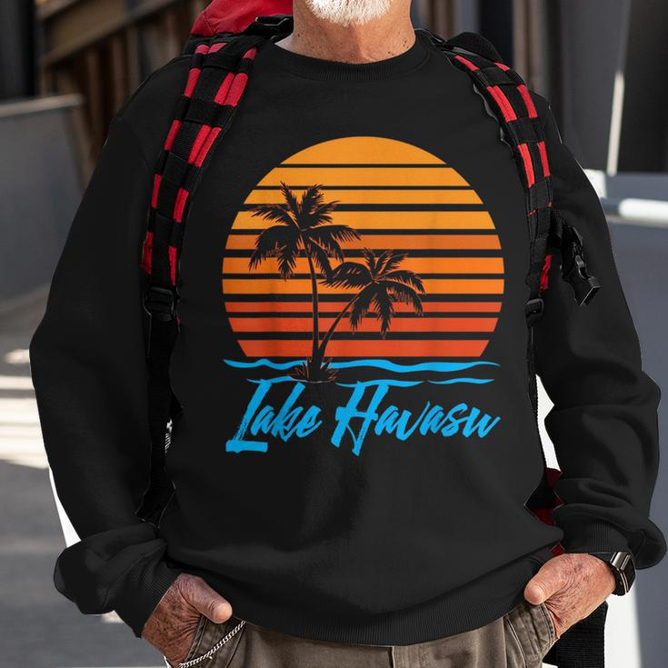 Lake Havasu Sunset Palm Trees Beach Vacation Tourist Gifts Vacation Funny Gifts Sweatshirt Gifts for Old Men